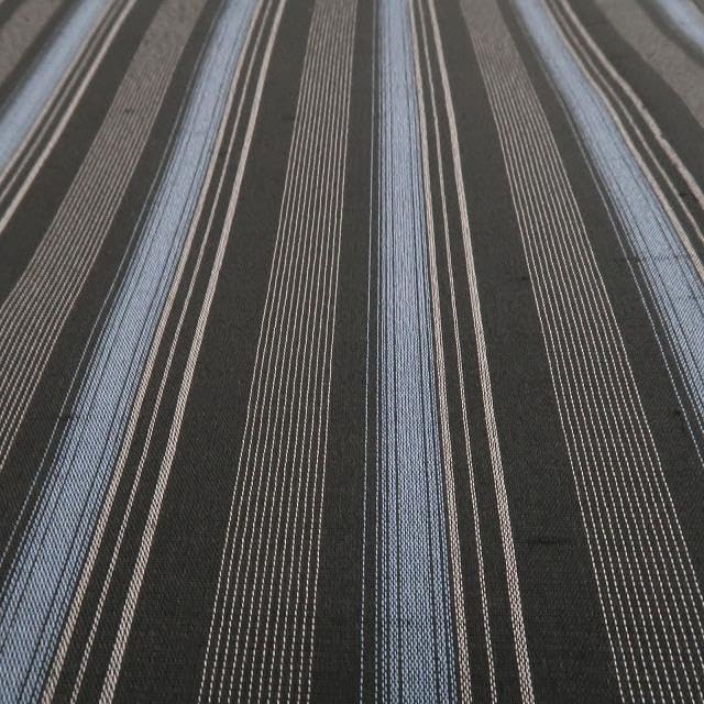 紗紬 縦縞 仕立て上がり 夏着物 証紙付 白山工房 夏牛首紬 6034